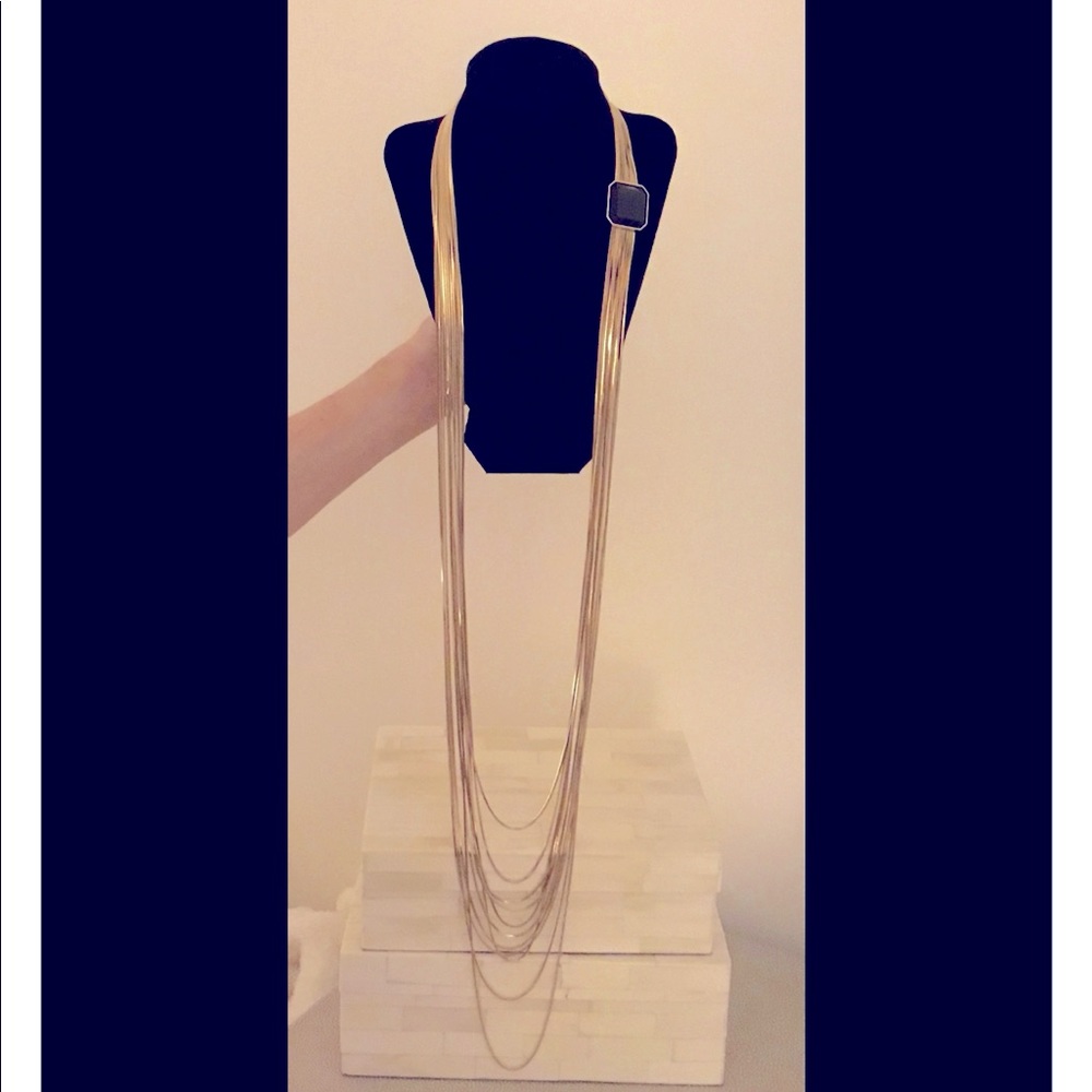 Elie Saab Gold Long Multi-strands necklace